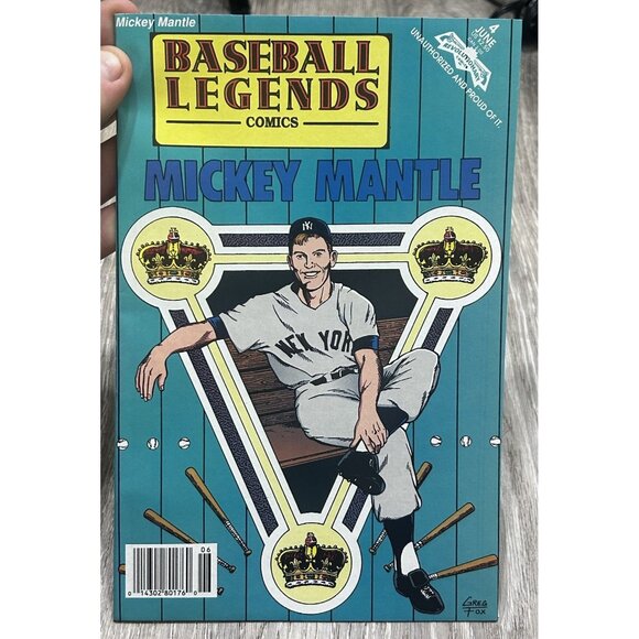 1992 Baseball Legends Comics Mickey Mantle Issue #4 Comic Book - Picture 1 of 6